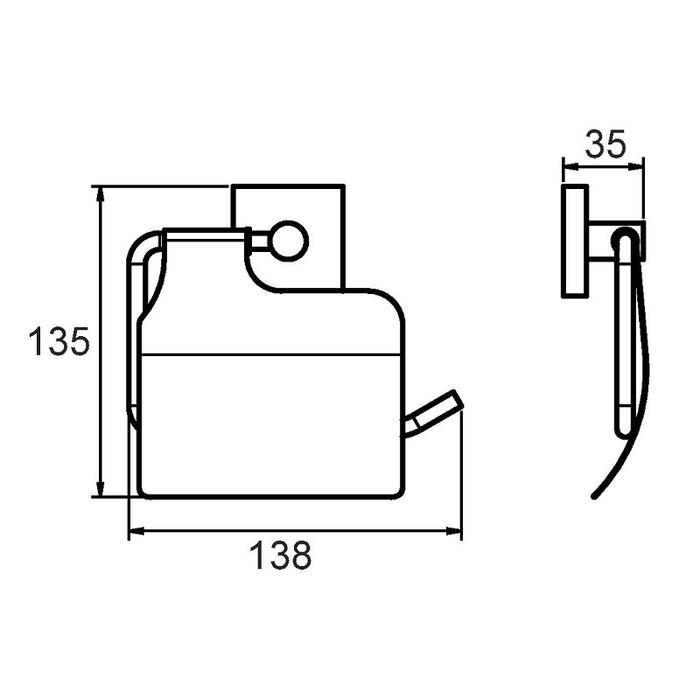 AMUSMC0M43 Milardo Amur Бумагодержатель с крышкой Amur Россия - Вид №1