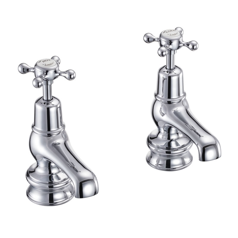 Burlington Кран для бассейна Claremont Regent 3 " Полный оборот с белым акцентом в Chrome CLR1 