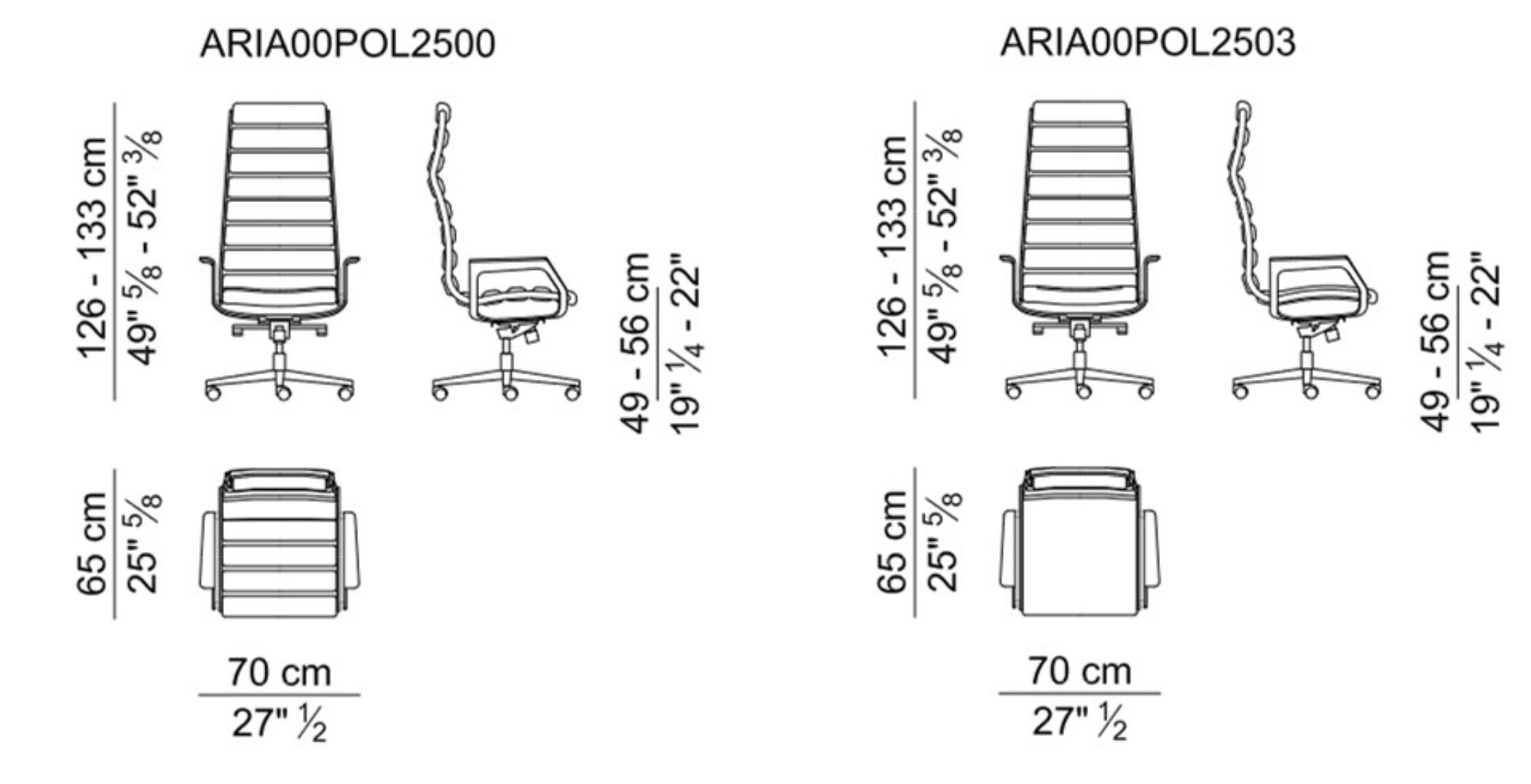 Кожаное вращающееся офисное кресло с высокой спинкой i 4 Mariani ARCH-00027753 - Вид №5