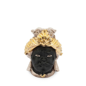 200865-BT ABHIKA ВАЗА MORO МУЖСКАЯ МАЛЕНЬКИЙ ШИК BLACK MAT