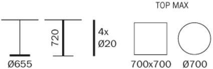Pedrali Складной круглый садовый стол из стали Nolita 5453t - Вид №15