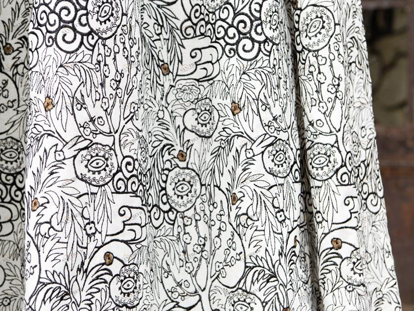 Élitis Вышитая льняная ткань с цветочными мотивами Effigie sun-id-1350315