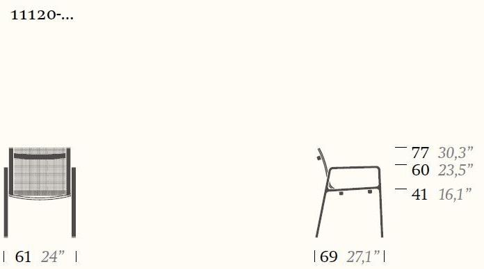 Kettal Штабелируемое садовое кресло из ткани Park life #11100 - Вид №5