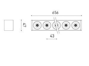 Алюминиевый светодиодный потолочный светильник