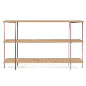 Стеллаж металлический медный, темный дуб Florian copper INTELLIGENT DESIGN  260758 Бежевый;медный