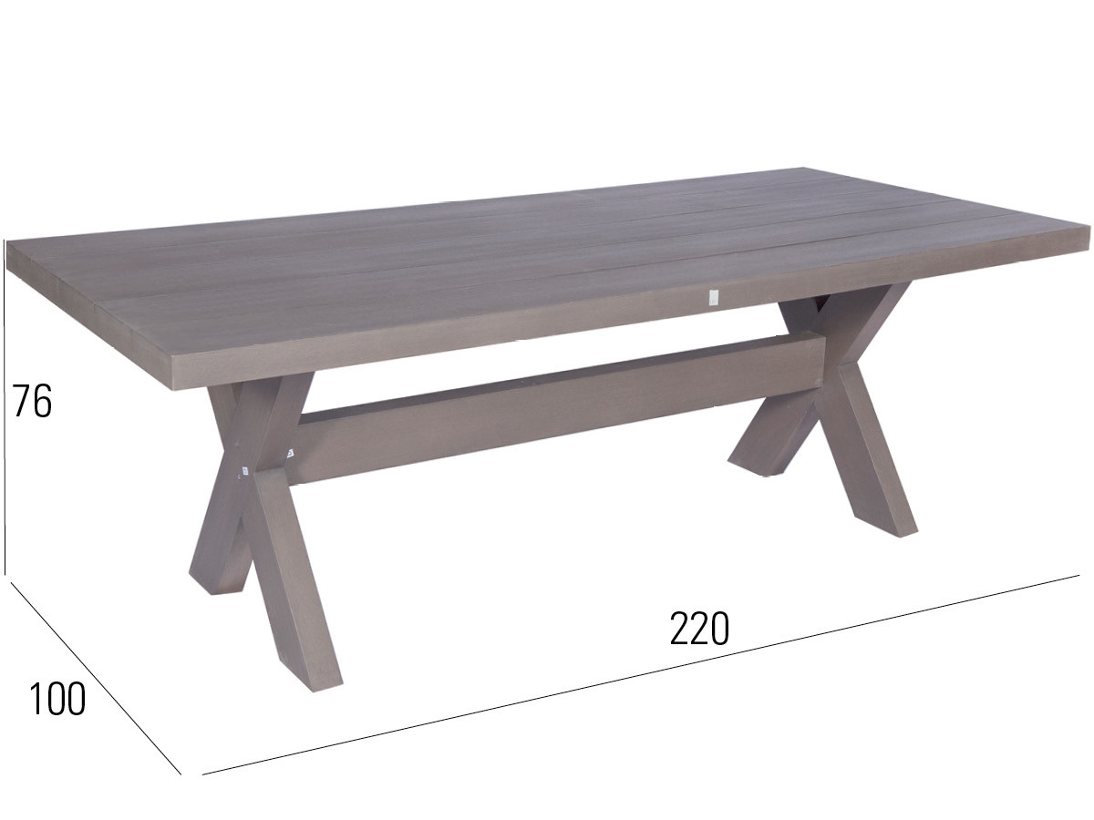 98.00.0876 Набор Madrigal twist oyster, 13 предметов, включая 6 кресел Madrigal oyster, 6 подушек для сидений (цвет на ваш выбор), 1x столик Crossleg Stone серый 220 × 100 Mbm  - Вид №2