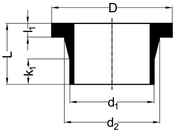 SANIT 72205502025 Заглушка конец, ПЭ слив, желобчатая  - Вид №1