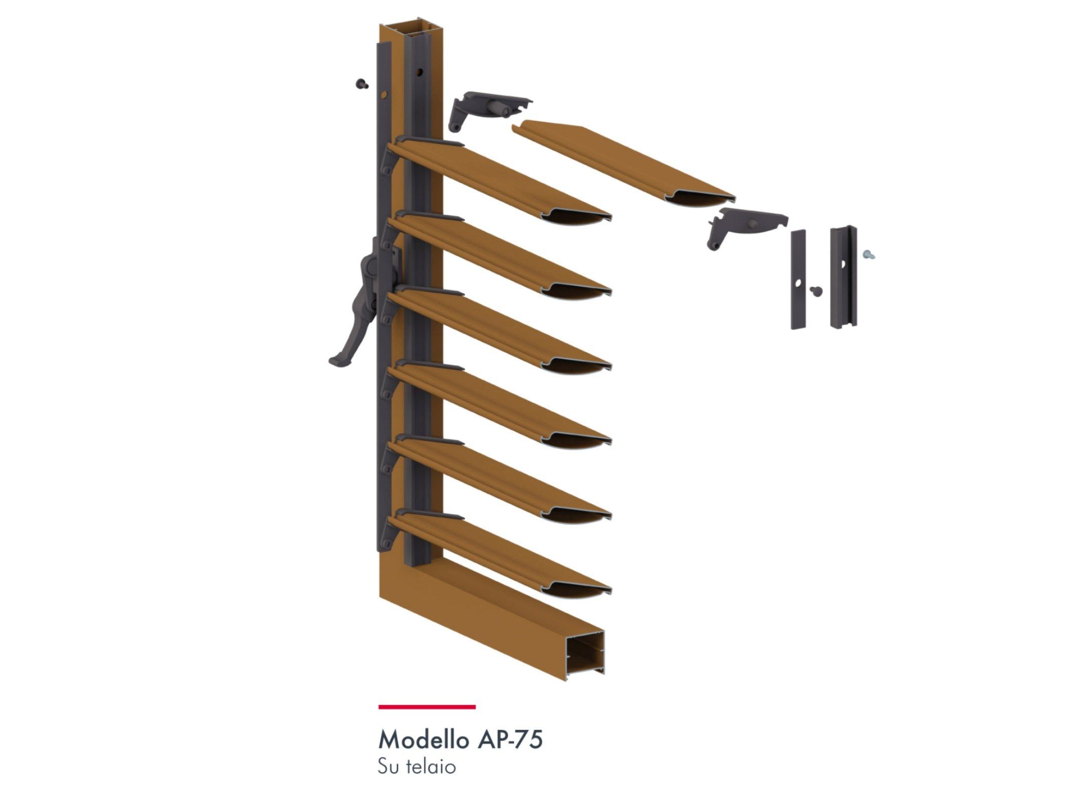 Поворотные алюминиевые жалюзи Saxun AP-75 ARCH-00019639 - Вид №1