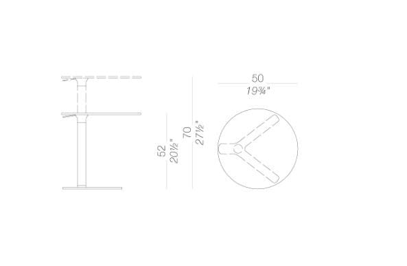 HPL регулируемая высота круглый журнальный столик Lapalma YO ARCH-00139713 - Вид №18