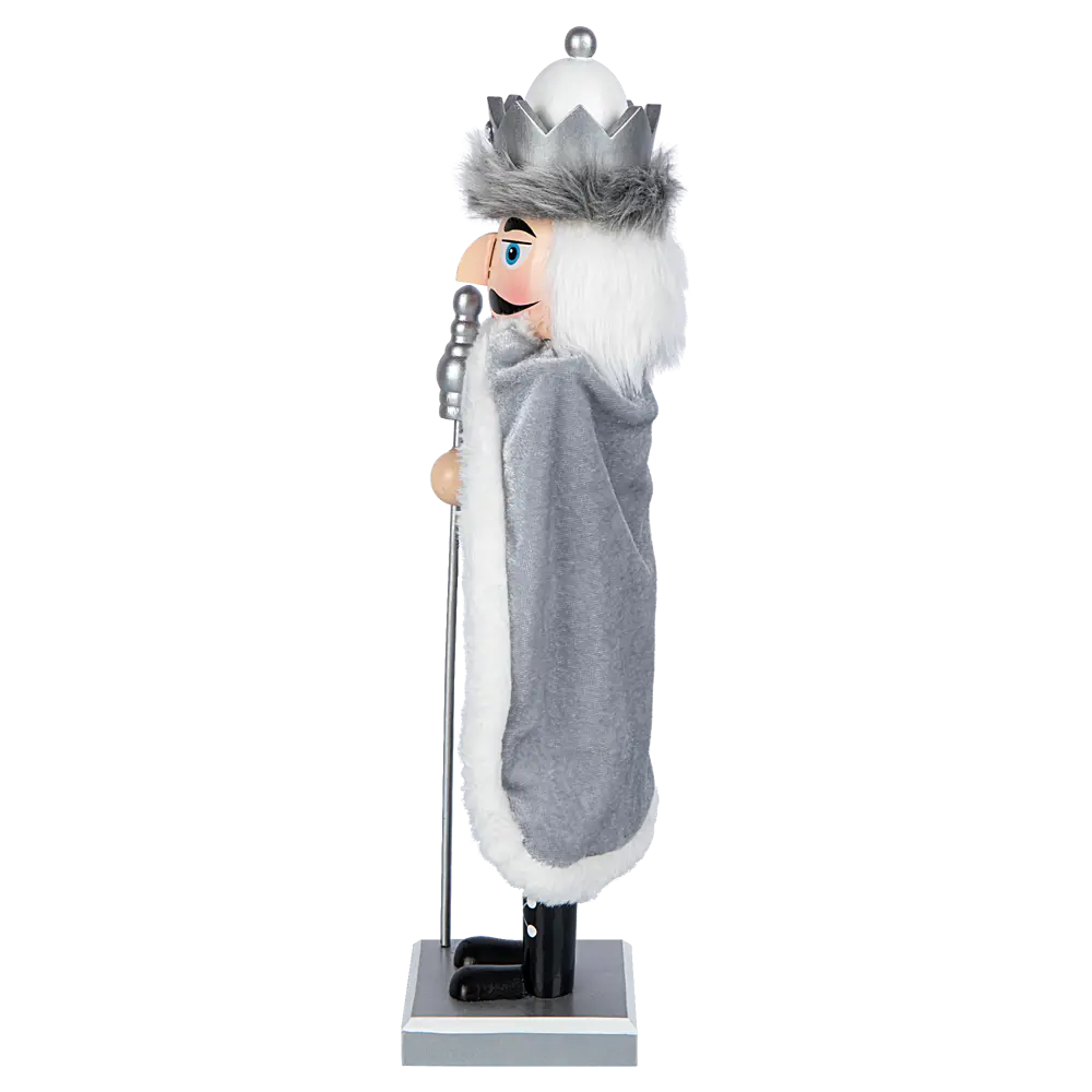 89369002 Декоративная фигура Щелкунчик деревянный 37x10 см серебристый STLM-1390467 Santreyd Christmas - Вид №3