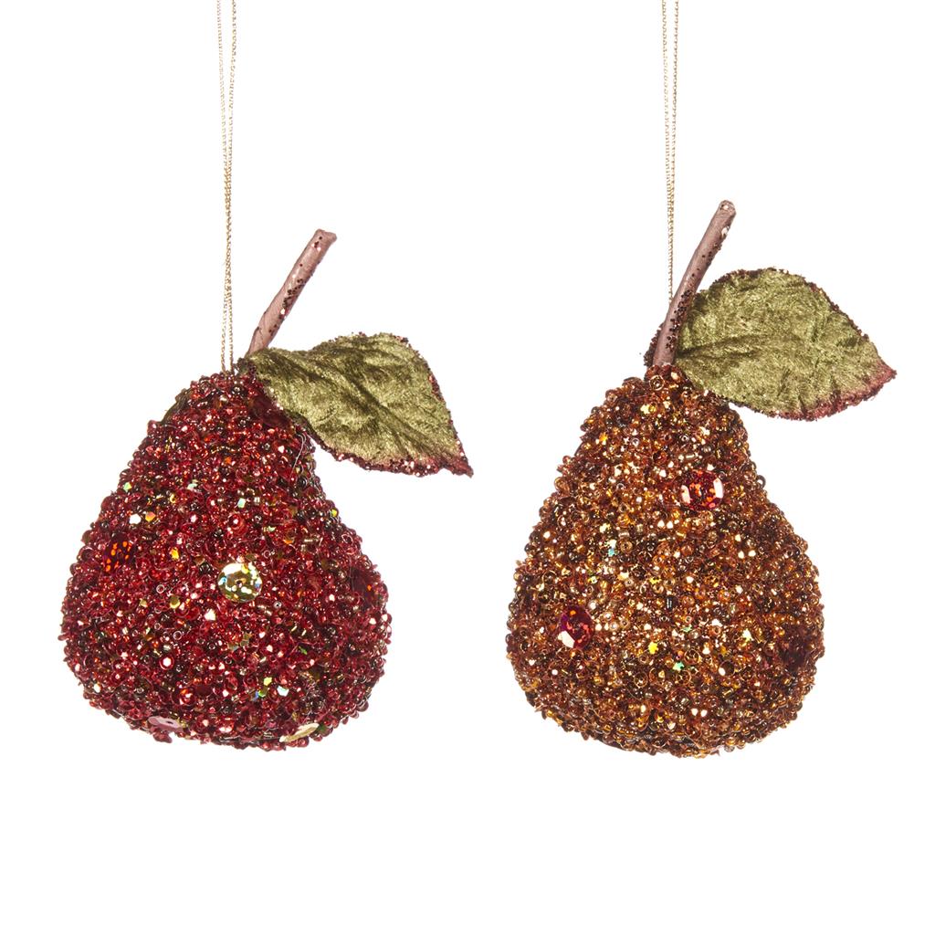 BR 36053 Груша красная и оранжевая 13 см (цена за шт) GOODWILL Santreyd 