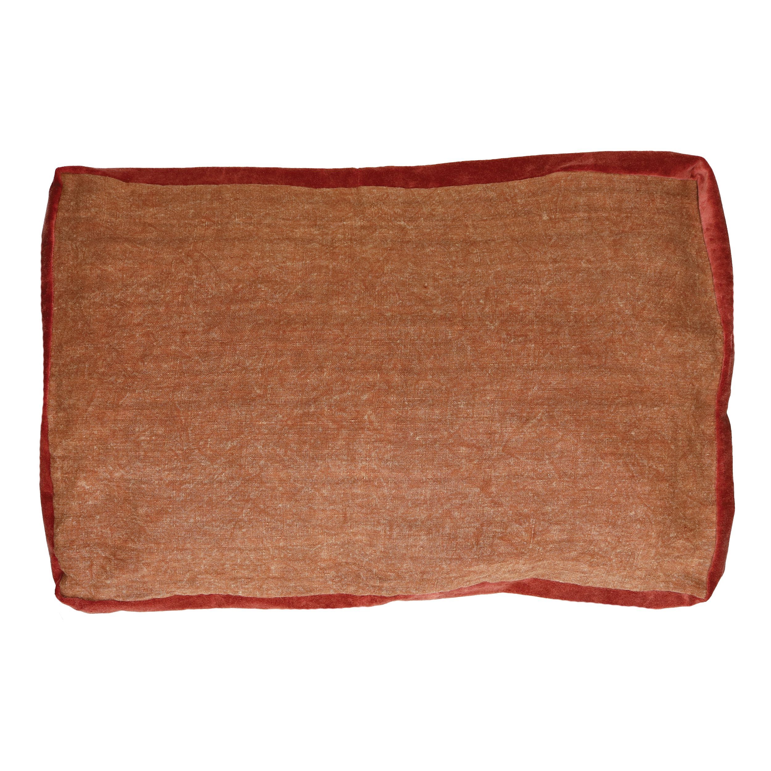 Льняная прямоугольная однотонная подушка POMAX BORDERS ARCH-00106515 - Вид №2