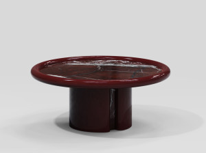 Мраморный круглый журнальный столик