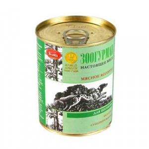 Т00004501 Корм для щенков Мясное ассорти говядина конс. 350г ЗООГУРМАН