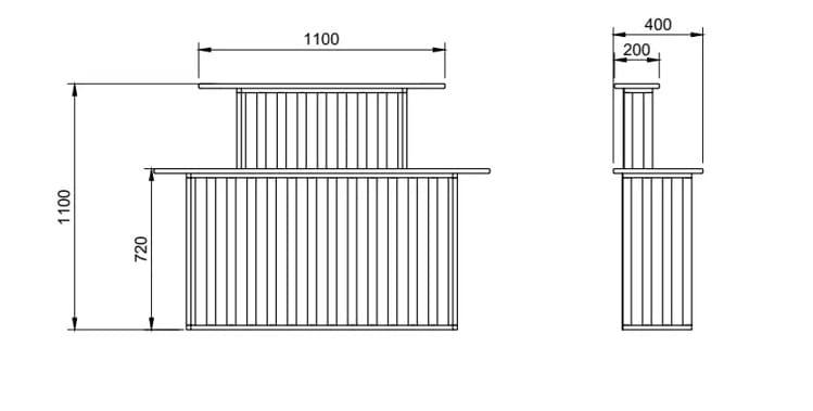 Деревянная консоль с полками Medulum ARCH-00146417 - Вид №5