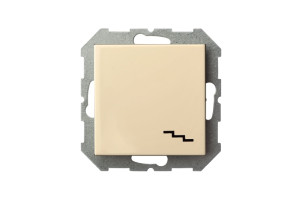 16246432 Проходной одноклавишный выключатель Эпсилон IP6 10-001-01 E/S кремовый, без рамки 28-058 LIREGUS Epsilon