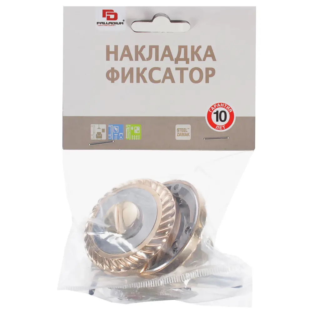 Накладка-фиксатор для дверей Palladium D 3 BK ЦАМ цвет глянцевое золото 18809836 STLM-2129317  - Вид №2