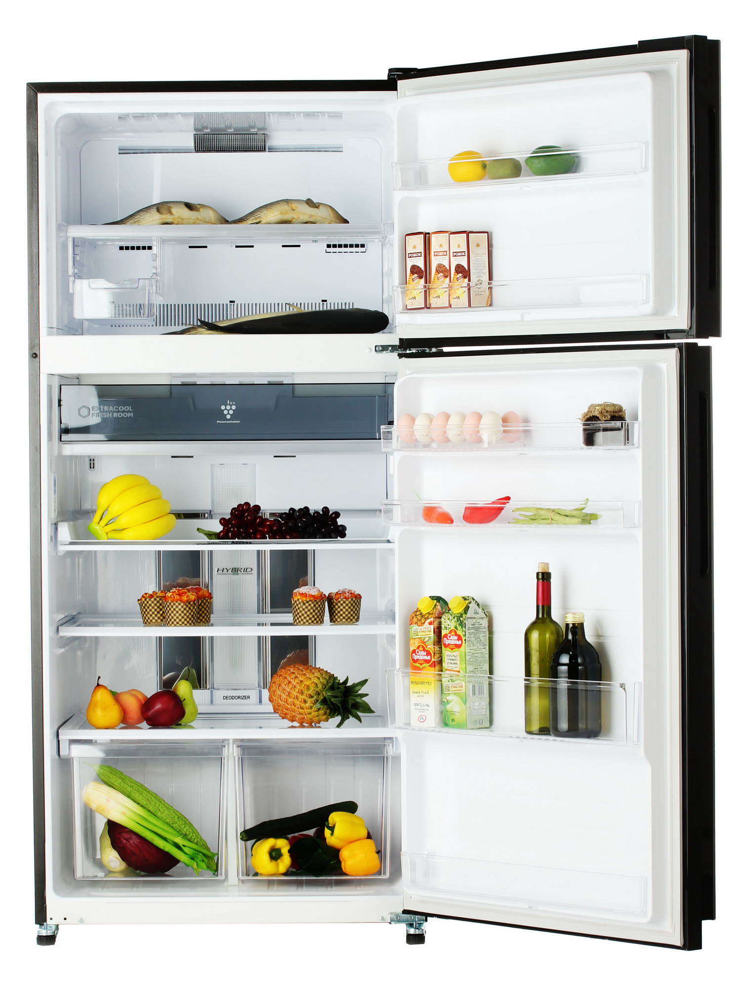 7919034 Холодильник с морозильником   Sharp SJXE55PMBK черный STDN-0084373 - Вид №9