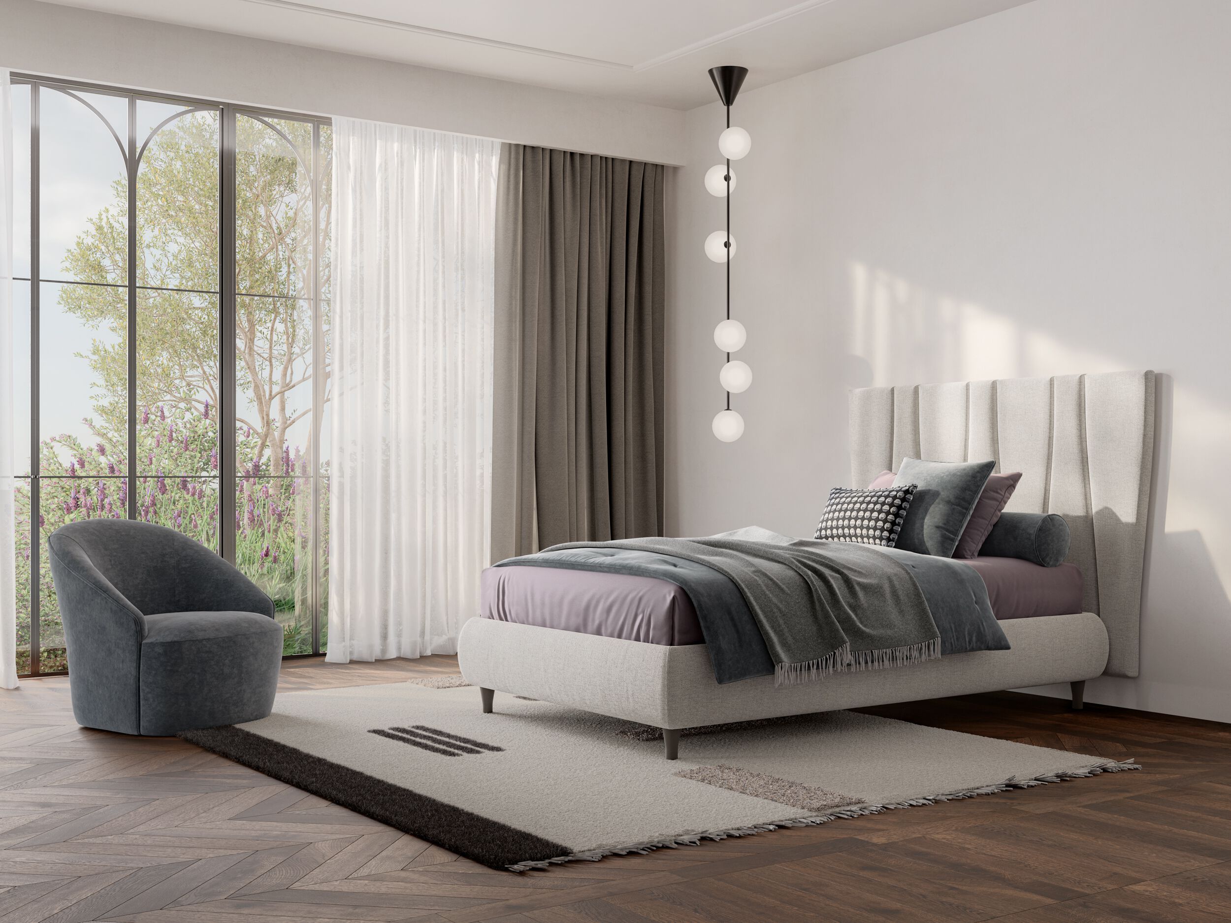 Мягкое изголовье Twils BOISERIE FLUTE ARCH-00014866 - Вид №1