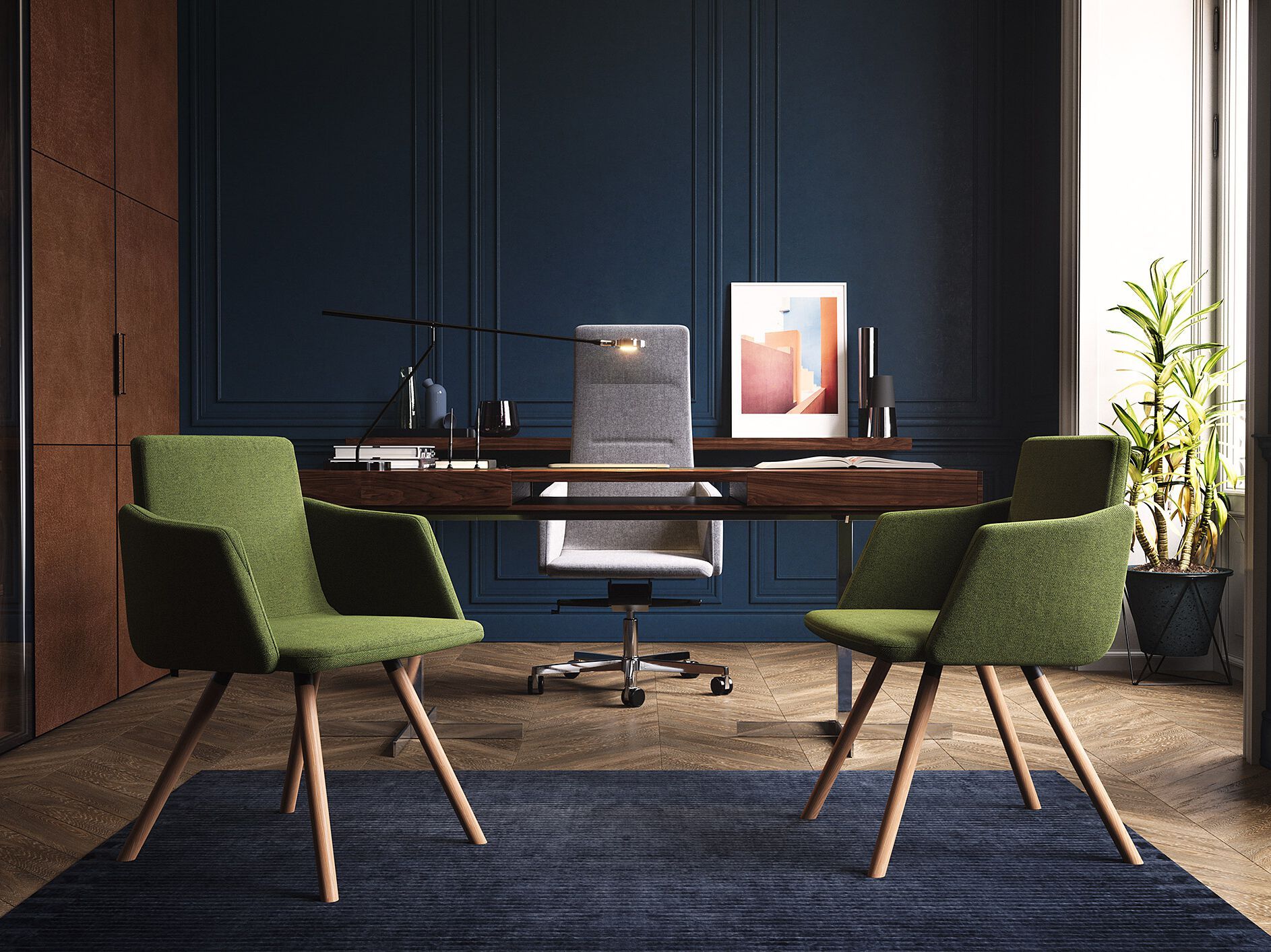 Регулируемое по высоте вращающееся офисное кресло с подлокотниками LD Seating ARCH-00149432 - Вид №3
