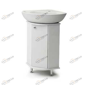 Тумба Браво 40 /угловая/ с умывальником Элегия /угловой/ RUNO 231383