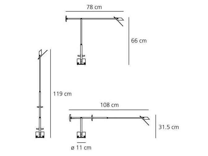 Регулируемая алюминиевая настольная лампа Artemide чувак ARCH-00042400 - Вид №14
