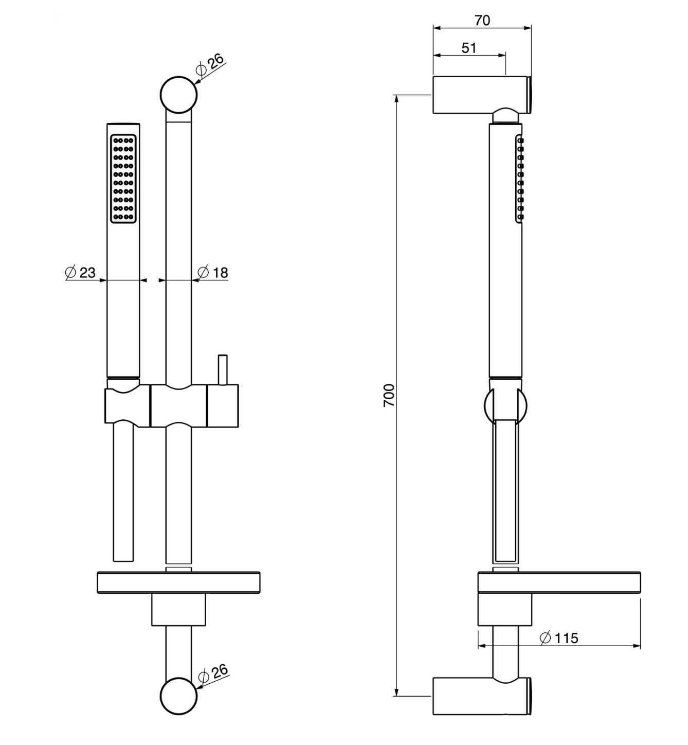 Подъемный стержень с ручным душем GATTONI MD ARCH-00062566 - Вид №1