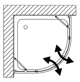 B9662ULUTR Polaris Сollection душевая зона  Samo 40385 - Вид №1