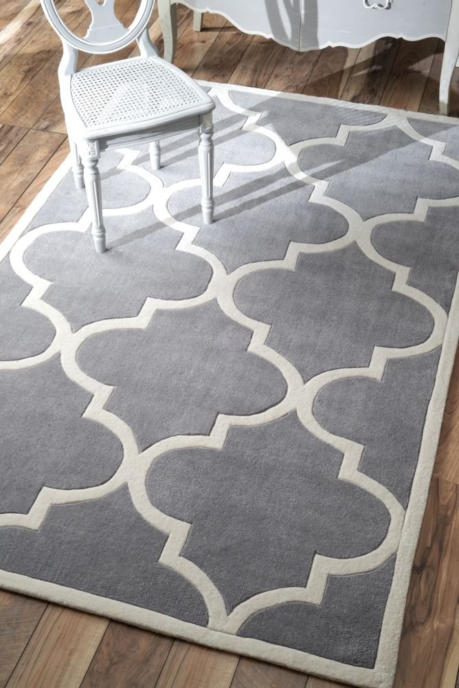 Ковер Trelli серый 200х280 DOLLY CAPRETS ДИЗАЙНЕРСКИЕ, ТРЕЛЬЯЖНЫЙ УЗОР 015159 Белый;серый  - Вид №1