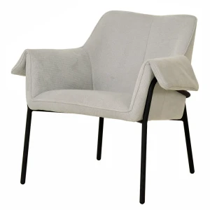 90764433 Кресло Bergenson bjorn Aline 76x75x61 см шенилл цвет серо-бежевый STLM-1326681