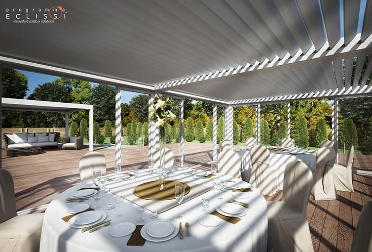 DIRELLO Отдельностоящая алюминиевая пергола с регулируемыми жалюзи sun-id-1426740 - Вид №1