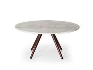 Круглый мраморный журнальный столик