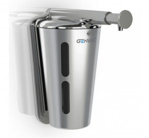 GW04 15 04 02 Genwec Дозатор мыла настенный 300 мл блестящая нержавеющая сталь