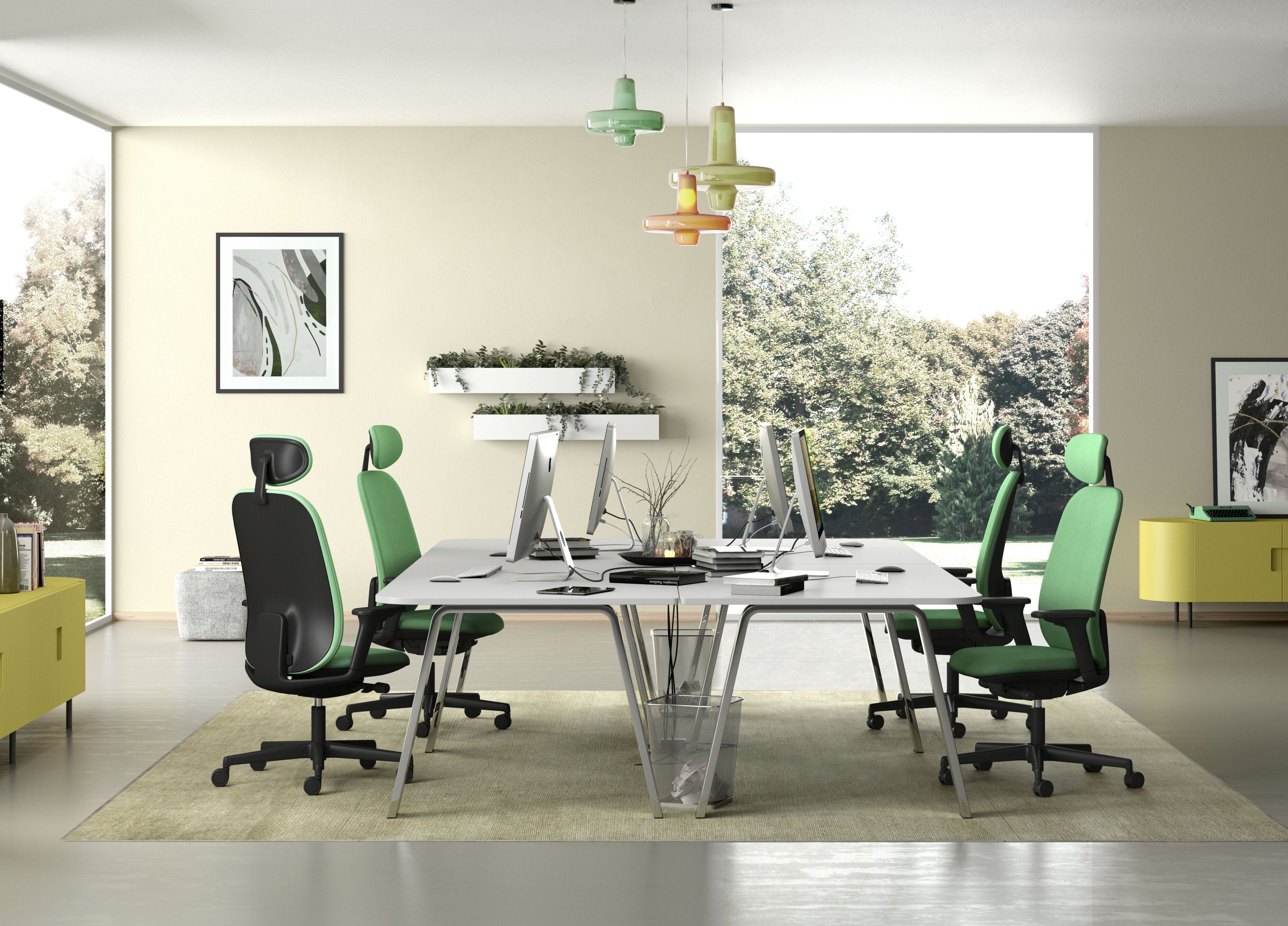 Тканевый поворотный офисный стул с подголовником Leyform RUSH ARCH-00056601 - Вид №1