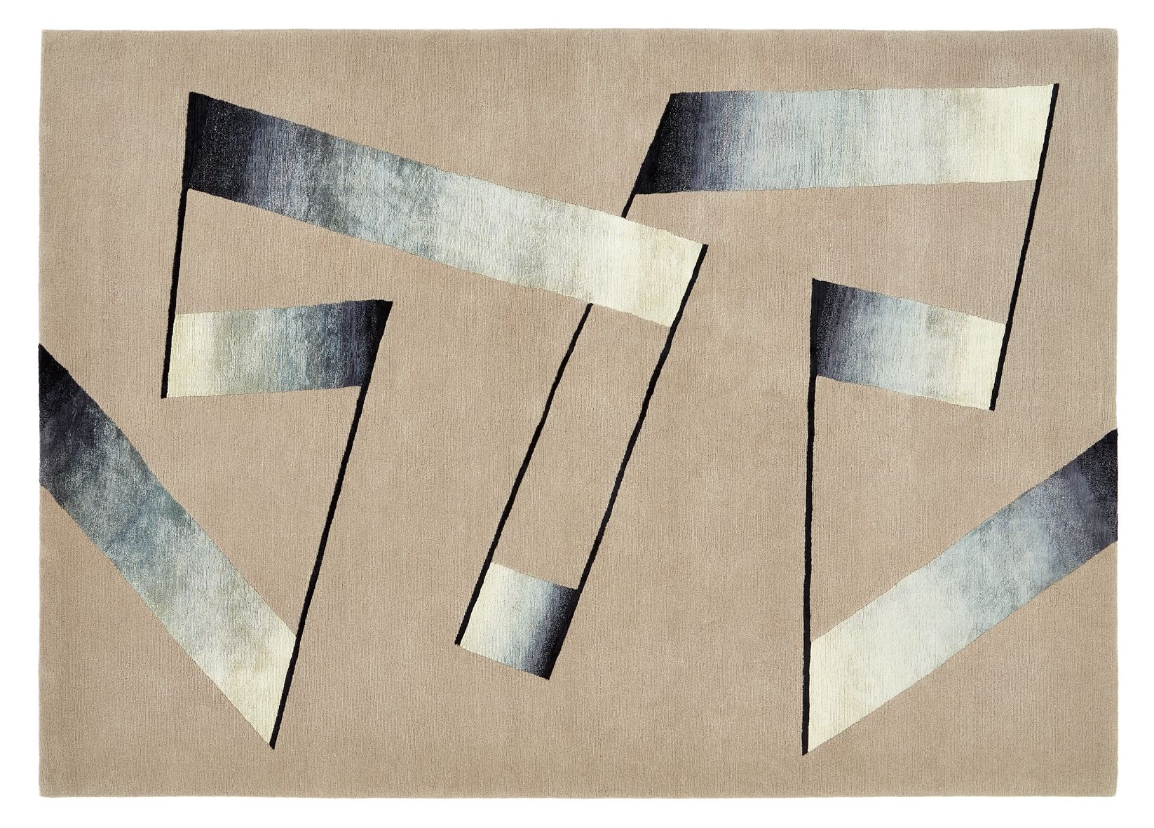 Прямоугольный ковер ручной работы из шерсти Deirdre Dyson Walking on Art ARCH-00074560 - Вид №1