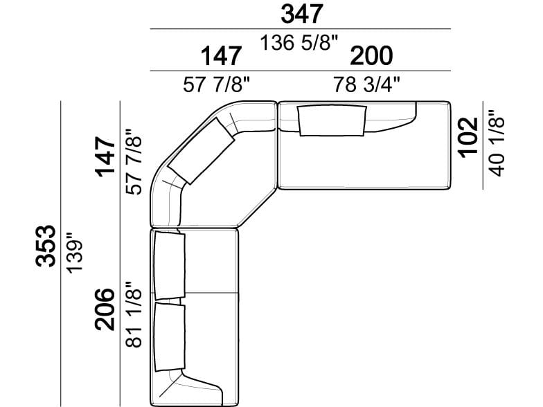 3-местный тканевый секционный диван Arketipo Starman ARCH-00099910 - Вид №31
