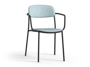 Стальной стул с подлокотниками