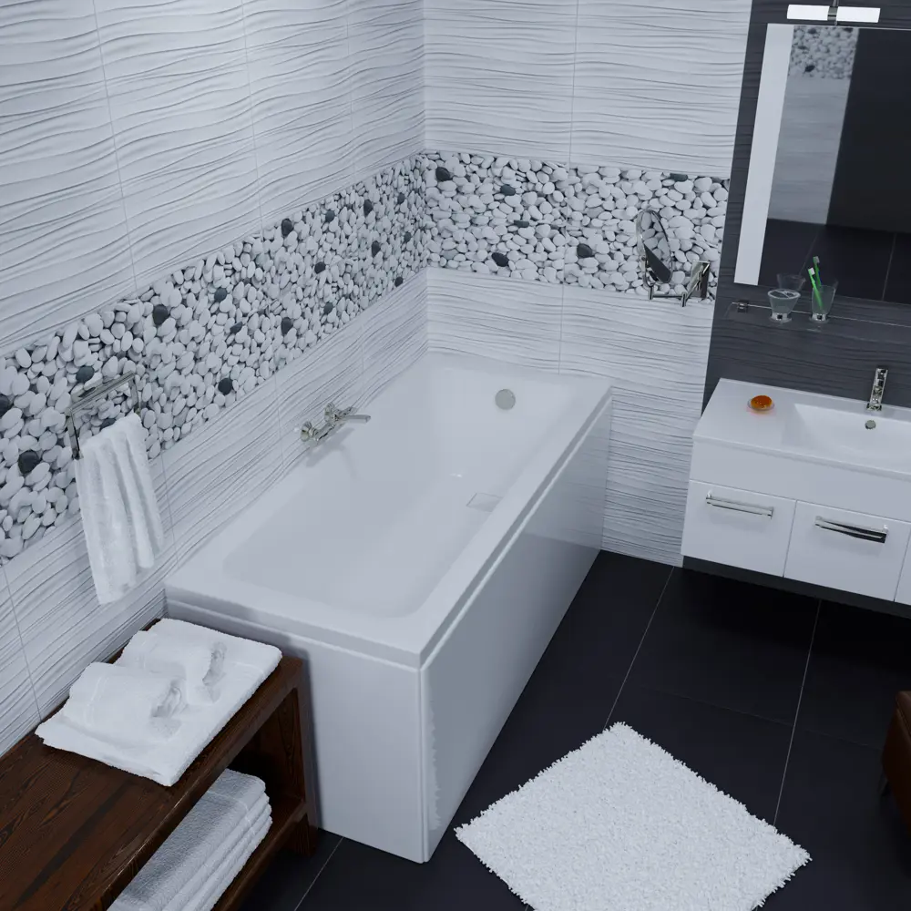 SENSEA Remix — акриловая ванна 170×75 см для пристенного монтажа 82279913 STLM-0023939 - Вид №1