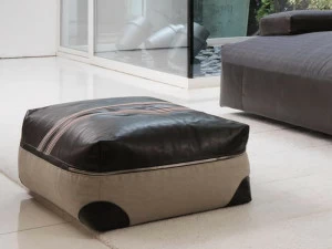 Désirée divani Мягкий пуф со съемным кожаным чехлом Stripe