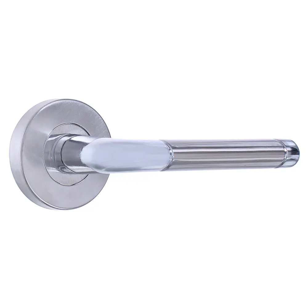 Ручка дверная на розетке 63-29 CR, алюминий, цвет хром 82001846 STLM-2031893 EDSON 