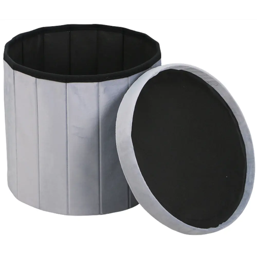 Пуф складной с нишей ø 38 см цвет серый DREAM RIVER STLM-2040822 - Вид №3