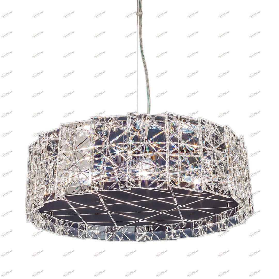 Люстра подвесная хрустальная с 6 лампами хром Frezia Light 120144 FREZIA LIGHT ДИЗАЙНЕРСКИЕ 00-3953656 Прозрачный;хром 