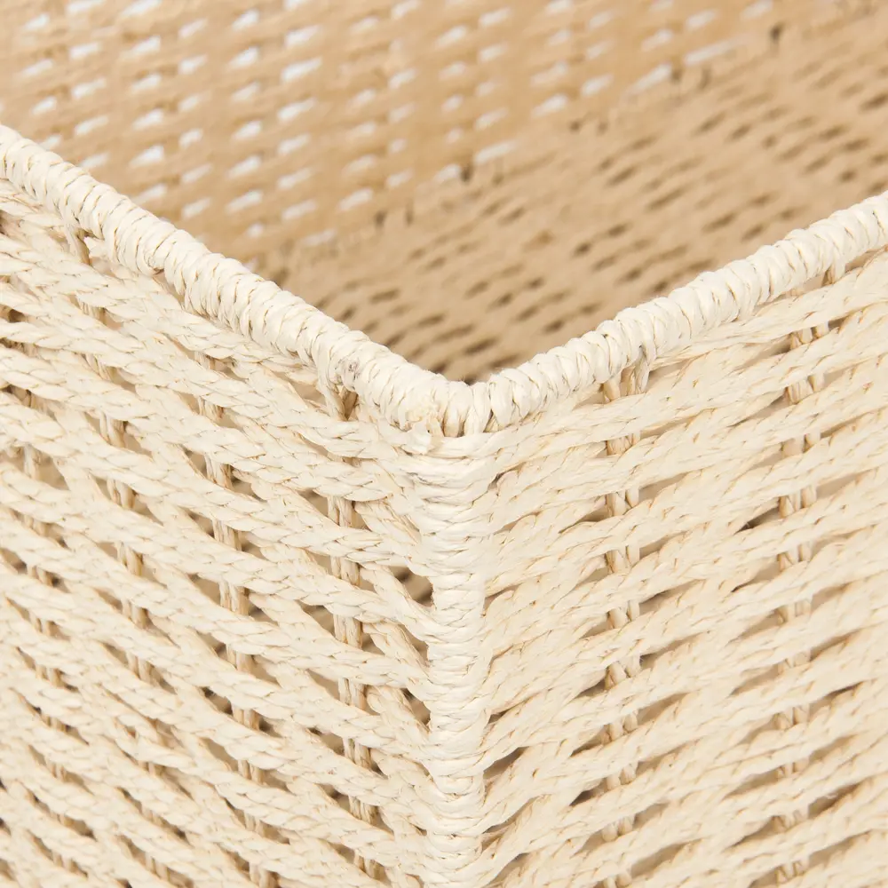 Корзина для хранения 45x21x33 см бумага цвет бежевый STORIDEA STLM-2122706 - Вид №4