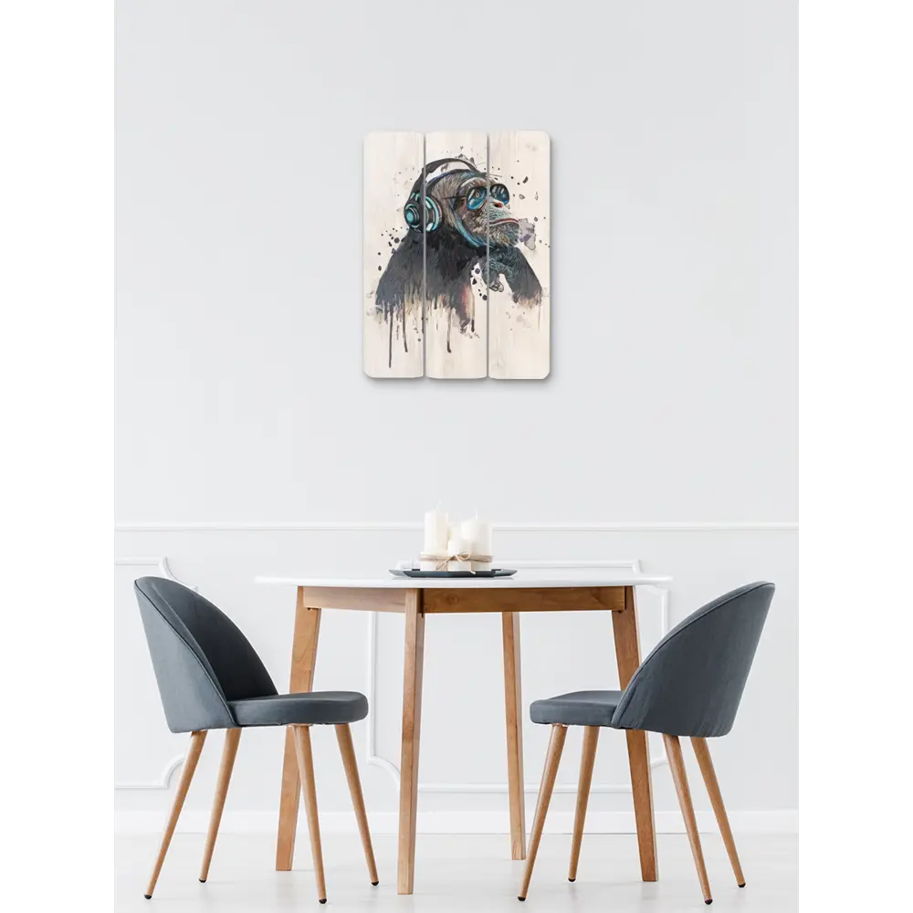 Картина на МДФ Обезьяна хипстер 30x40 см 85336833 STLM-2169331 POSTERMARKET  - Вид №5