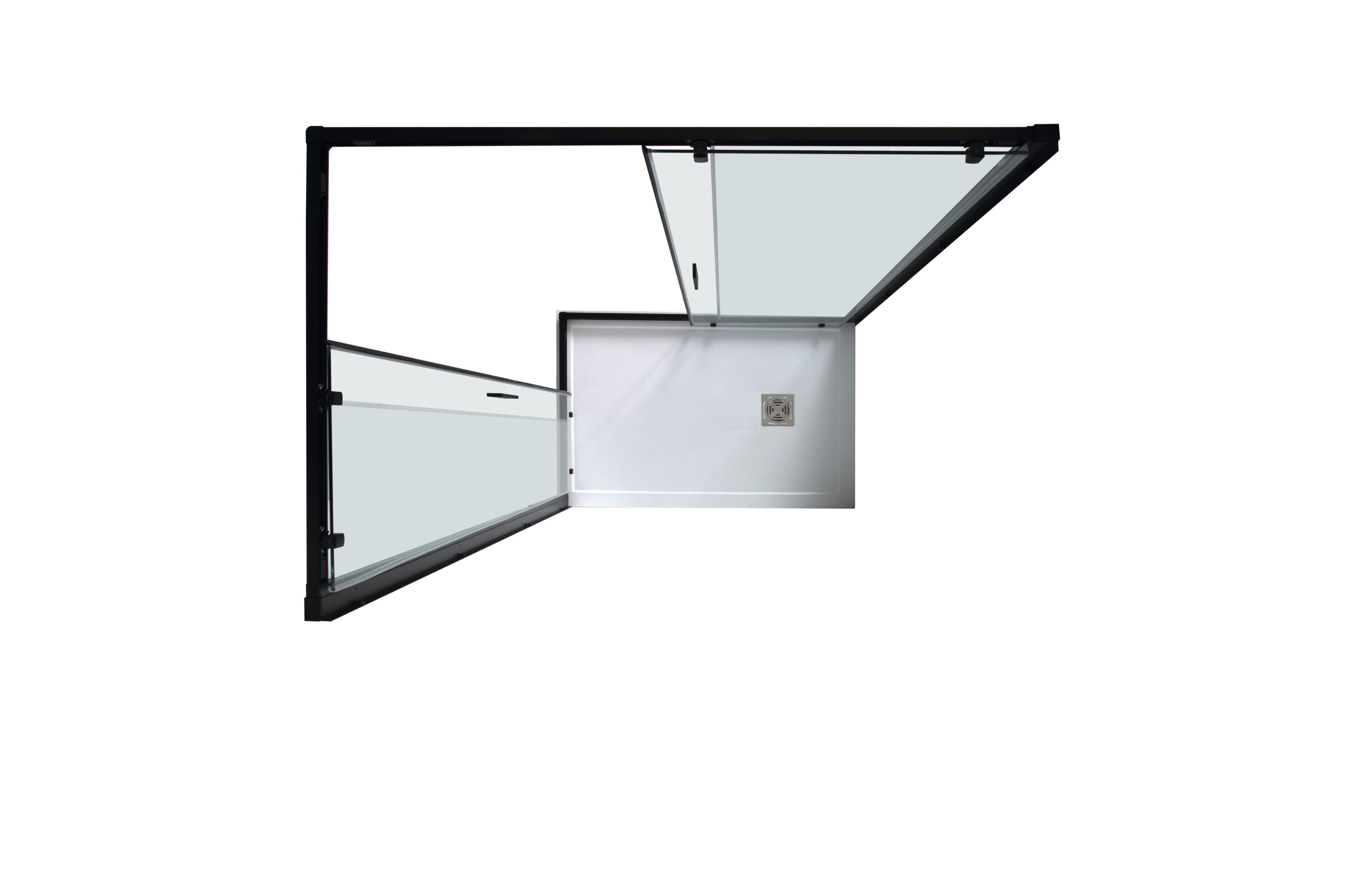 Алюминиевая и стеклянная угловая душевая кабина TAMANACO RAPID ARCH-00130654 - Вид №2