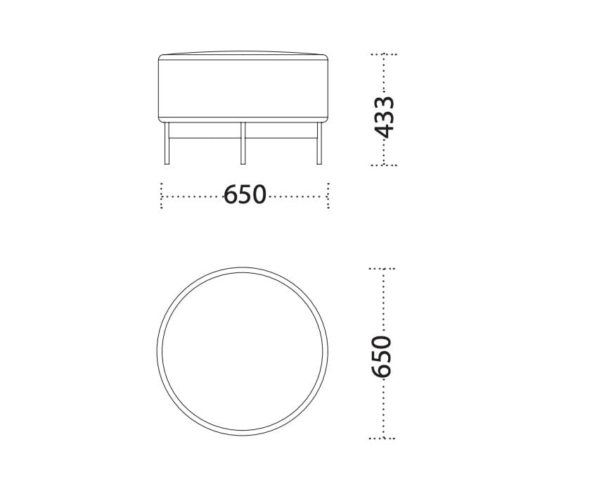 Круглый кожаный пуф Ronda Design Ghanta ARCH-00128252 - Вид №2