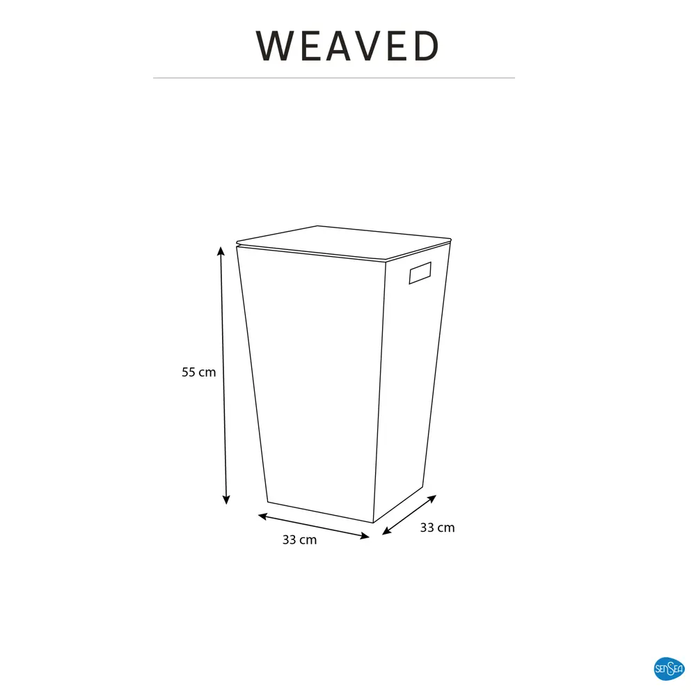 Корзина для белья Sensea Weaved 60 л цвет темно-серый 82857025 STLM-2209515 - Вид №7