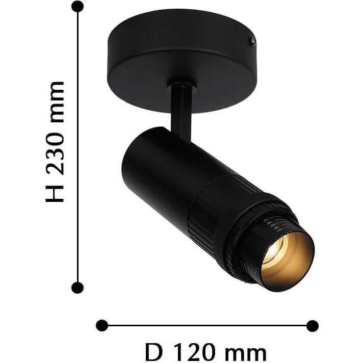 Спот настенный светодиодный черный Optica 2414-1W FAVOURITE OPTICA 00-3948981 Черный - Вид №2