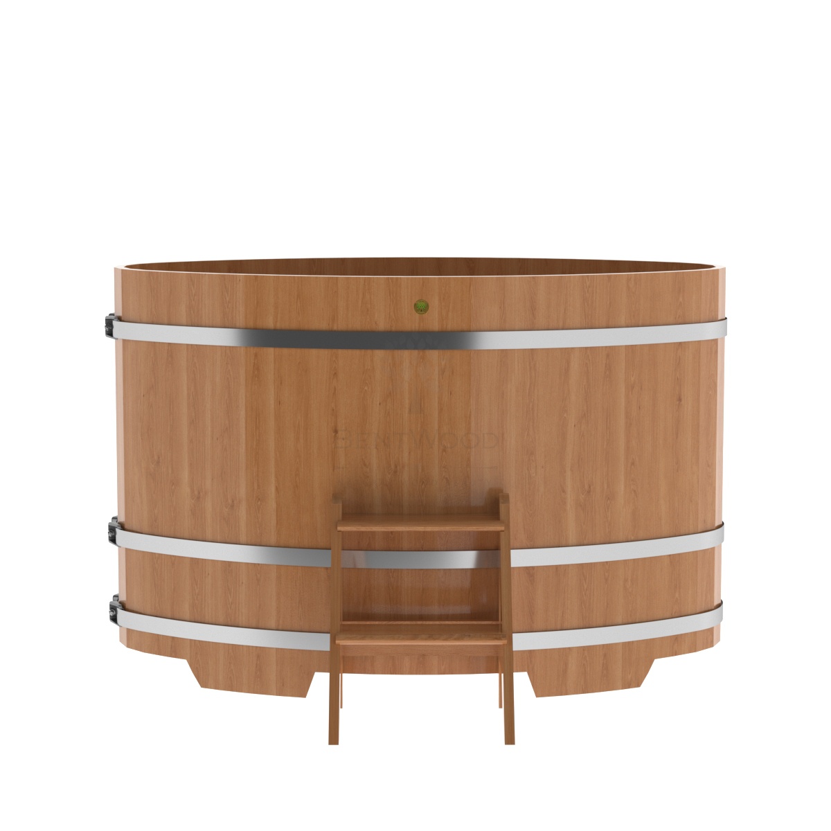 1291 Купель овальная из дуба 0,92х1,66х1,1 натуральная Alyarus  - Вид №3