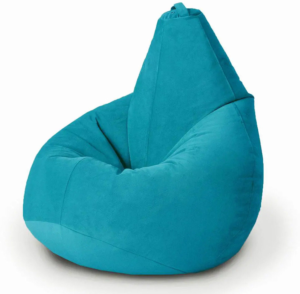 90662863 Мягкое кресло-мешок Mypuff b_398 XXXL Стандарт, большой велюр, бирюза STLM-0328101